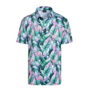 Bad Birdie Palm Short Sleeve Polo